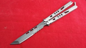 Microtech（微技术）蝴蝶甩刀-光速粒子Ⅱ TANTO黑半齿