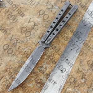 蝴蝶BENCHMADE经典BM62蝴蝶甩刀全钛柄